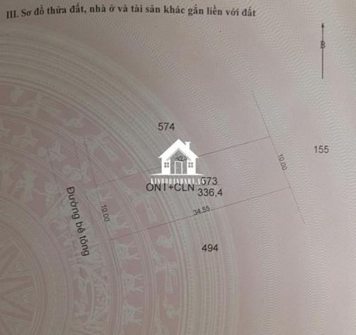 Bán đất diện tích 336 m2 tại Tân Lập, Tân Biên.
