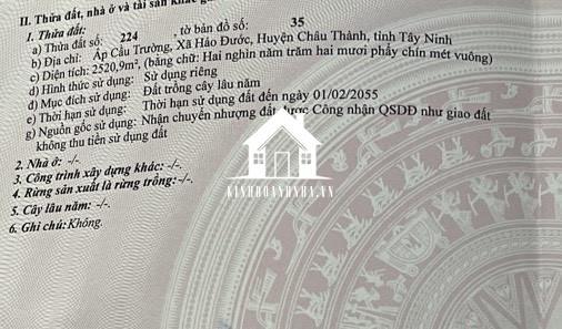 Bán đất 2,5 công, thích hợp để xây dựng, tại Hảo Đước, Châu Thành.