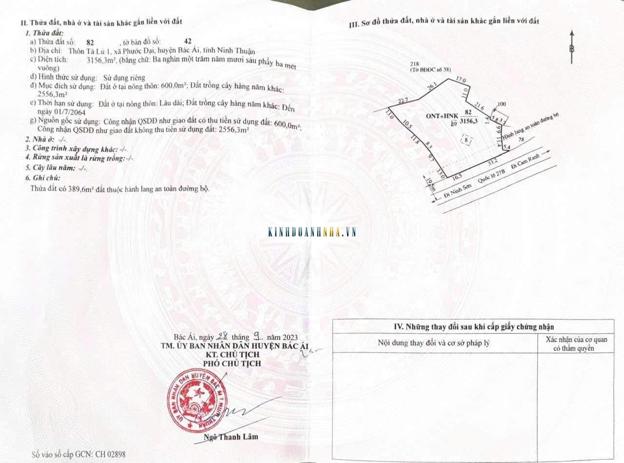 Đất Mặt Tiền QL27B, Diện Tích 3156m², Đã Có 600m² ONT, Tại Xã Phước Đại, Bác Ái, Ninh Thuận